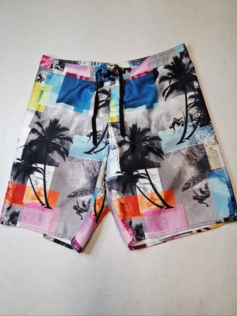 OP Men's Multicolor Palm & Surf Board Shorts